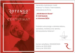 Certyfikat Rotenso