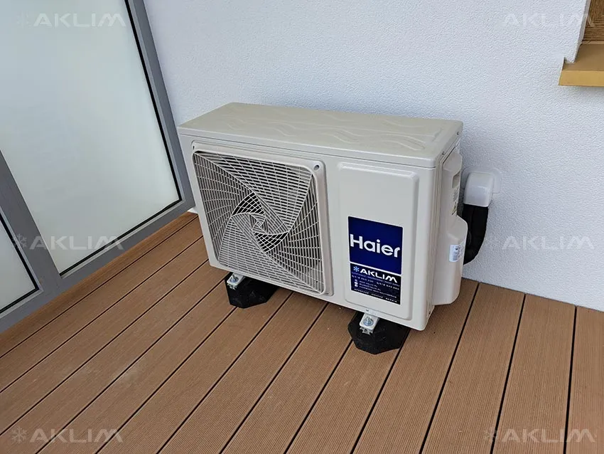 Montaż klimatyzacji Haier w mieszkaniu Lublin jednostka zewnętrzna