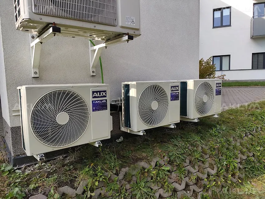 Montaż klimatyzacji do firmy AUX Q Smart jednostki zewnętrzne